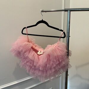 Pink Ruffled Women's Top
